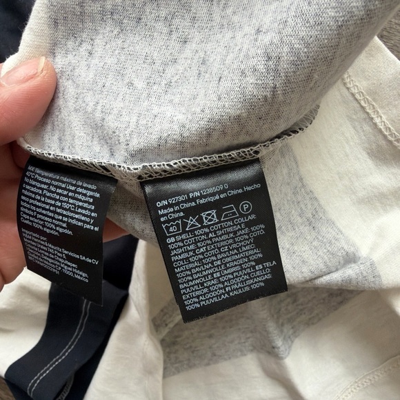 New with tag H & M Navy & White Striped Rugby Shirt - Picture 4 of 5